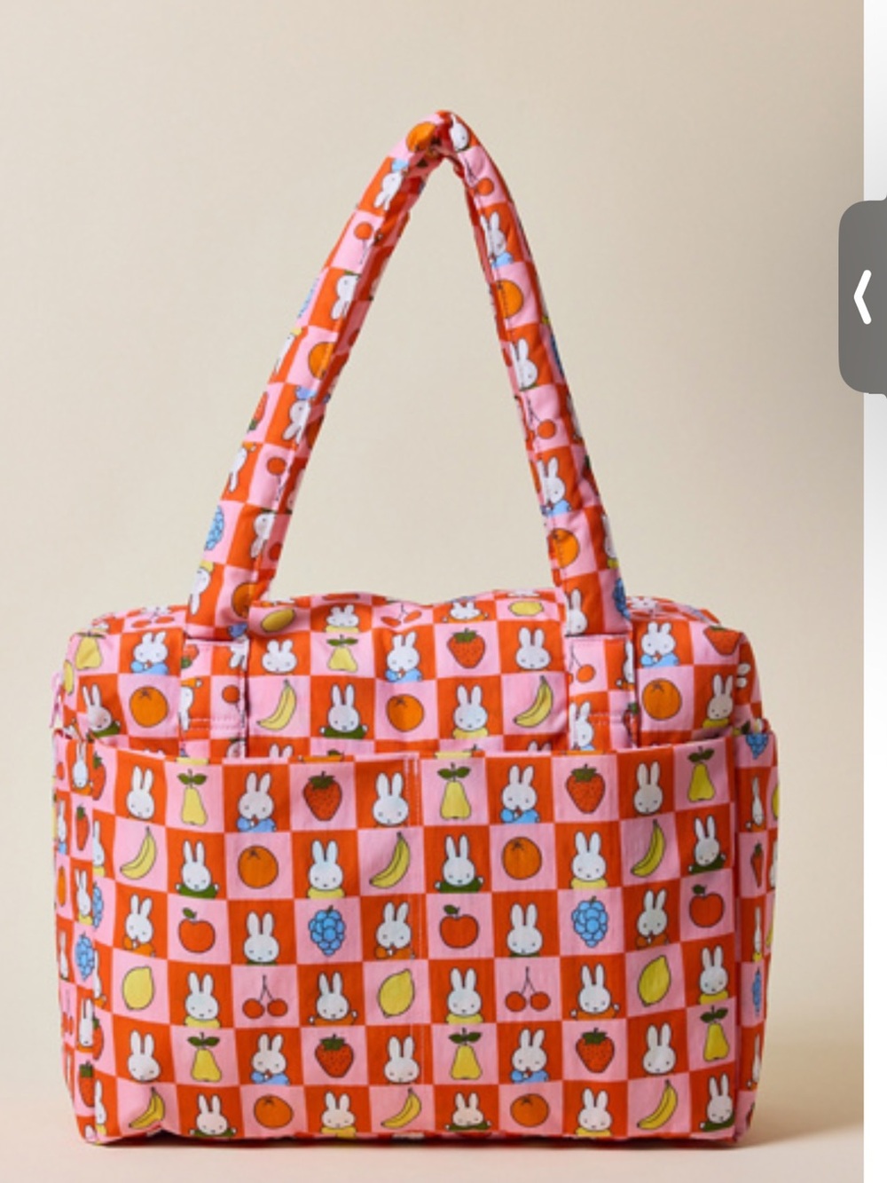 NEW Baggu checkered fruit Miffy Small cloud bag